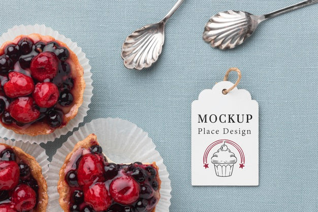 Free Top View Of Delicious Bakery Concept Mock-Up Psd