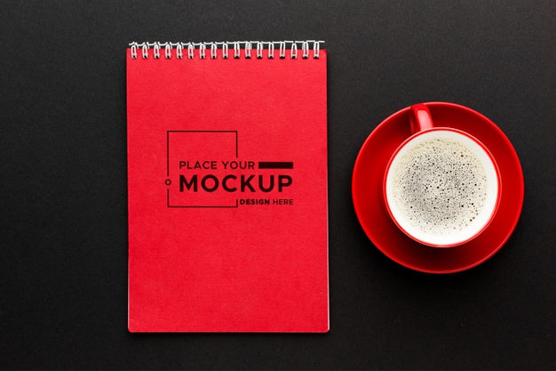 Free Top View Of Desk Concept Mock-Up Psd