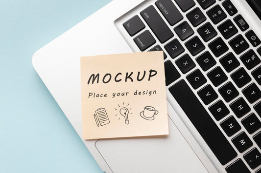 Free Top View Of Desk Concept Mock-Up Psd