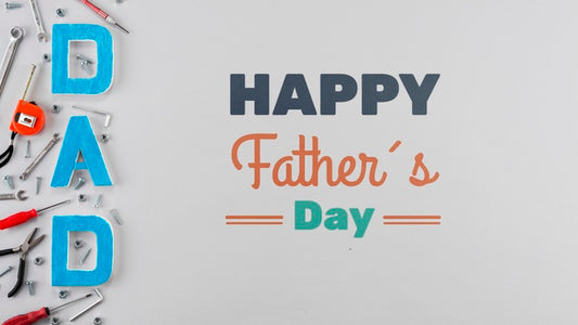 Free Top View Of Father'S Day Concept Psd