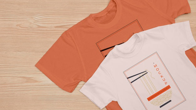 Free Top View Of T-Shirt Concept Mock-Up Psd