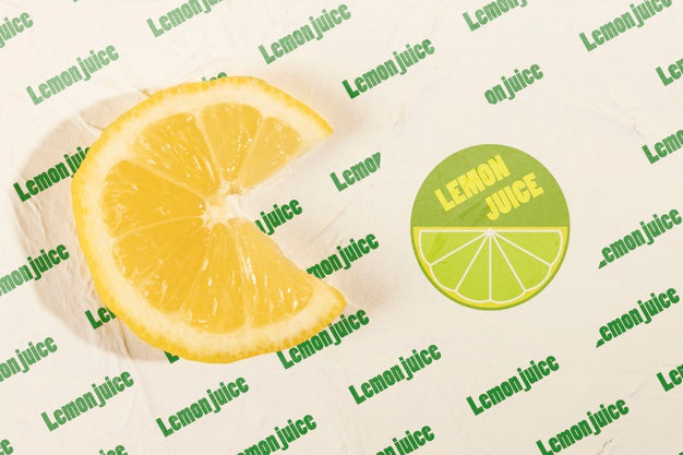 Free Top View Organic Slice Of Lemon Psd