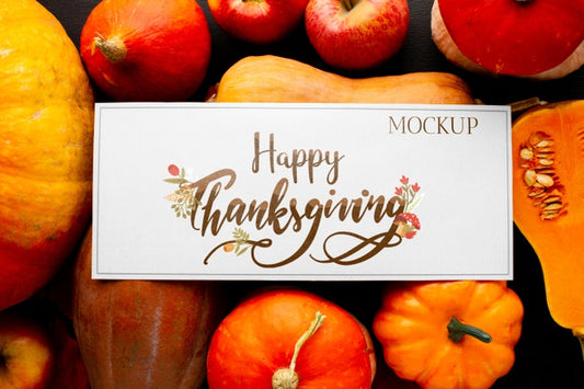 Free Top View Organic Thanksgiving Harvest Psd