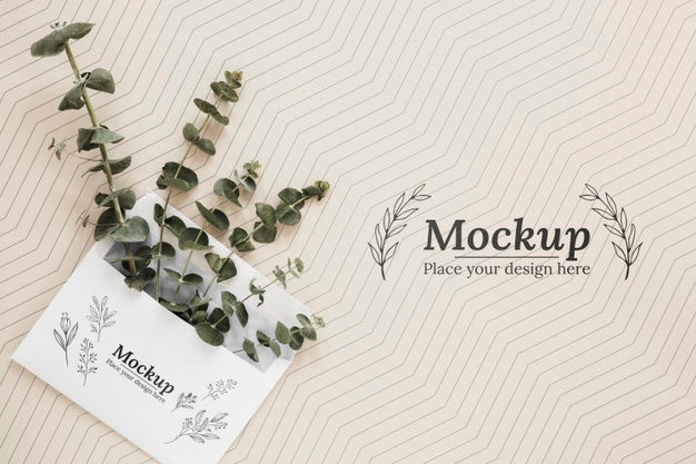 Free Top View Plants In Envelope Psd