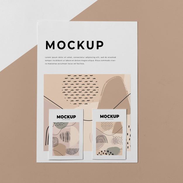 Free Top View Poster Mockup Psd