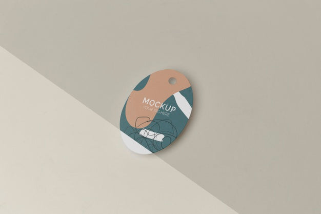Free Top View Product Tag Mock-Up Psd