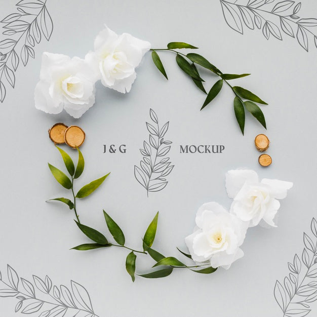 Free Top View Wedding Mock-Up Psd