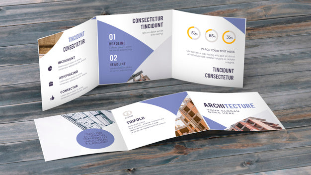 Free Trifold Business Brochure Mockup Psd