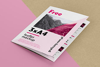 Free Trifold Leaflet Mockup