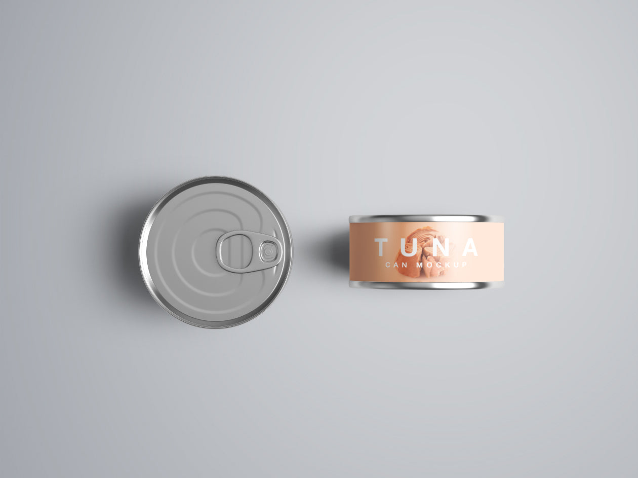 Free Tuna Can Mockup