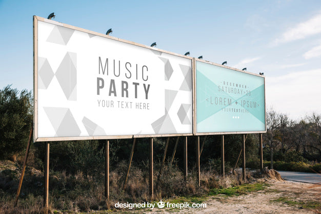 Free Two Big Billboard Mockups Psd