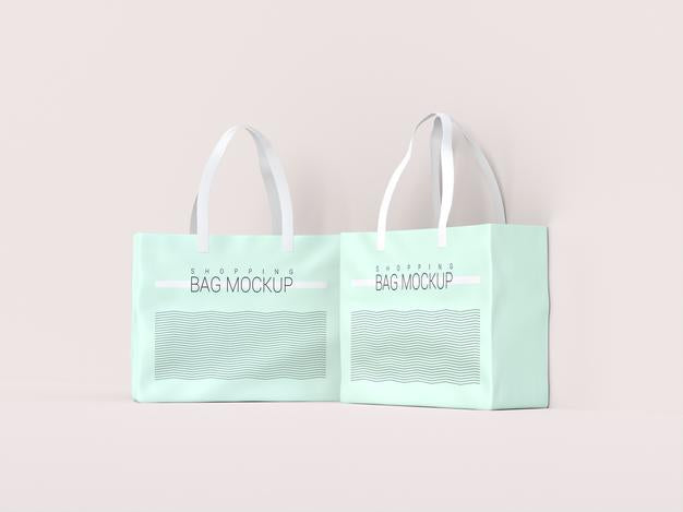 Free Two Shopping Bag Mockup Psd