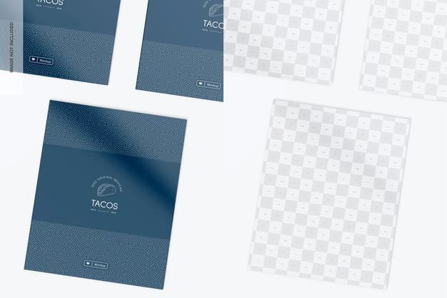 Free Two-Sided Menu Covers Mockup Psd