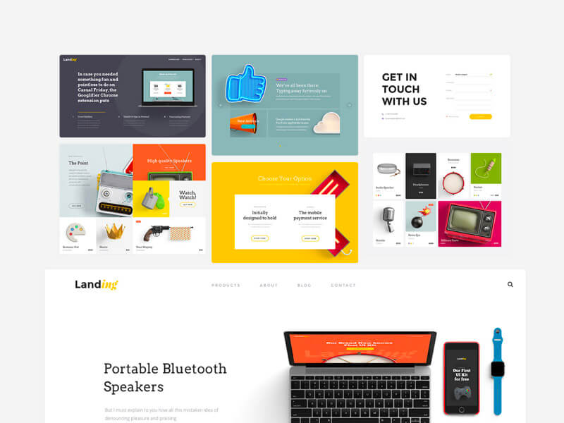 Free Ui Kit Landing Page