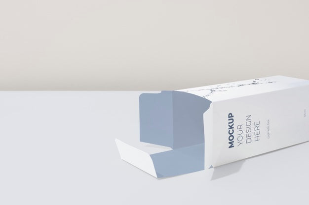 Free Unfolded Cosmetic Box Mockup Psd