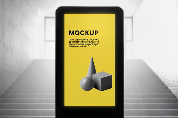 Free Urban Backlit Display System Mock-Up Psd