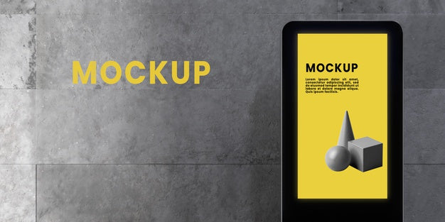 Free Urban Backlit Display System Mock-Up Psd