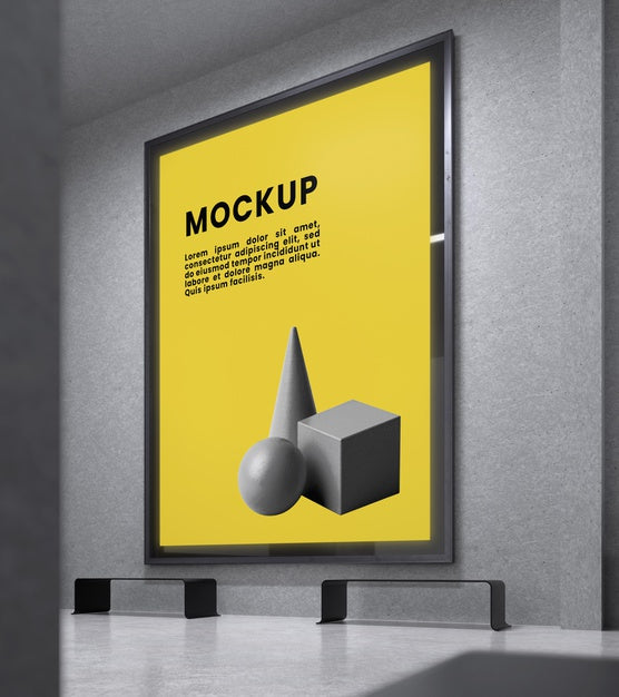 Free Urban Backlit Display System Mock-Up Psd