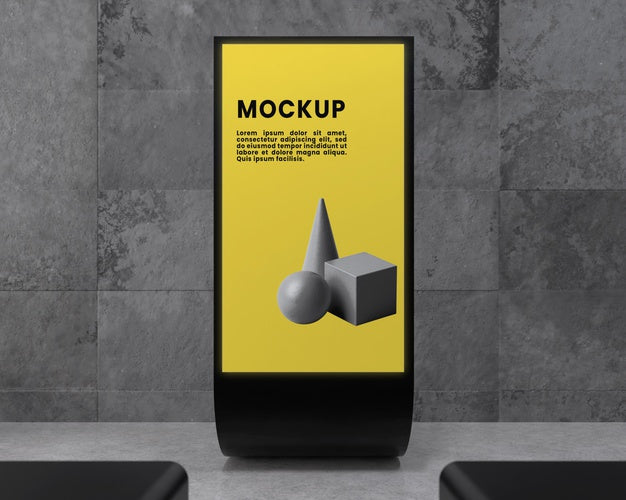 Free Urban Backlit Display System Mock-Up Psd