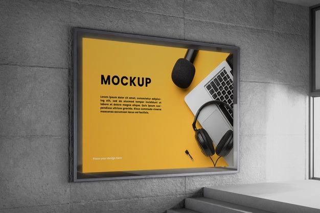 Free Urban Backlit Display System Mock-Up Psd