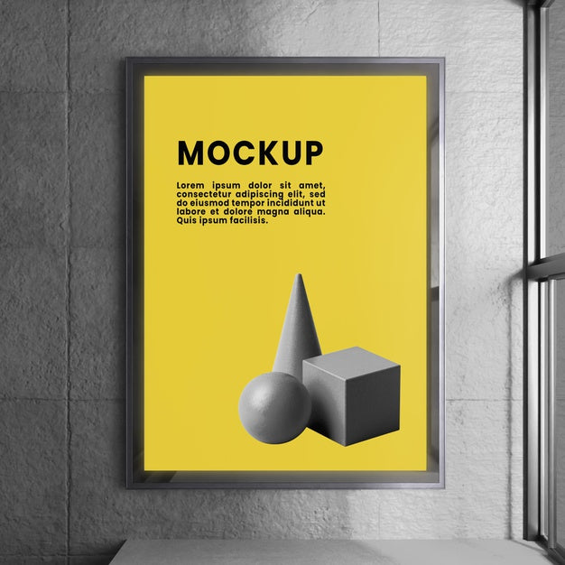 Free Urban Backlit Display System Mock-Up Psd