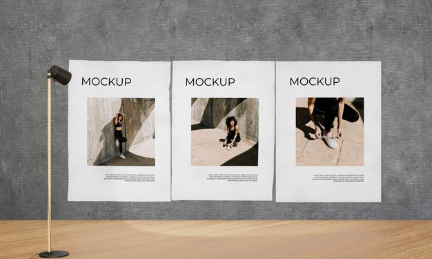 Free Urban Poster Grey Concrete Mock Up Psd