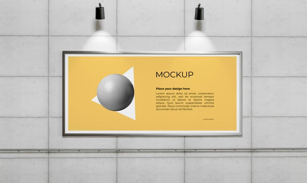 Free Urban Poster Grey Concrete Mock Up Psd