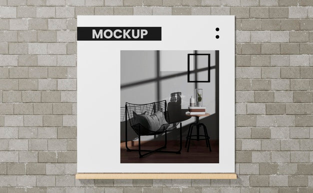 Free Urban Poster Grey Concrete Mock Up Psd