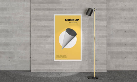 Free Urban Poster Grey Concrete Mock Up Psd