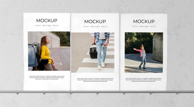 Free Urban Poster Grey Concrete Mock Up Psd