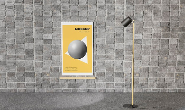 Free Urban Poster Grey Concrete Mock Up Psd