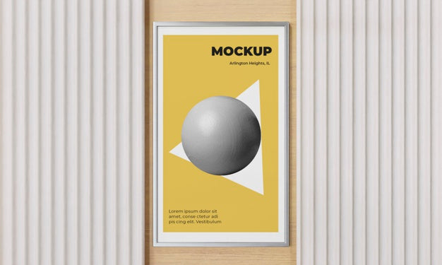 Free Urban Poster Grey Concrete Mock Up Psd