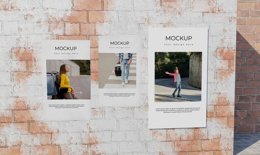 Free Urban Poster Grey Concrete Mock Up Psd