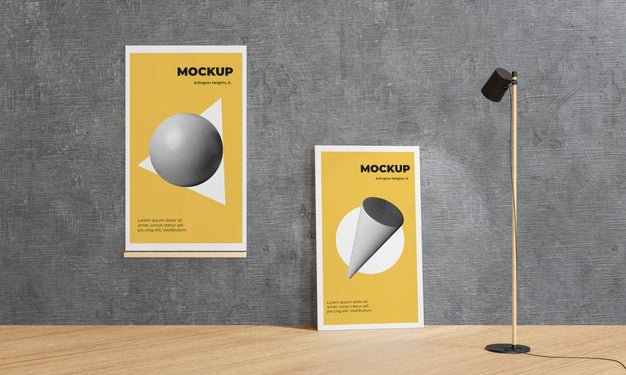 Free Urban Poster Grey Concrete Mock Up Psd