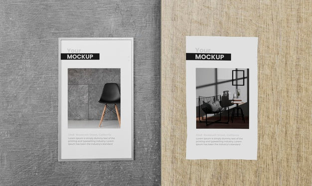 Free Urban Poster Grey Concrete Mock Up Psd