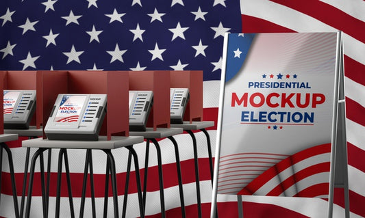 Free Us Elections Concept Mock-Up Psd