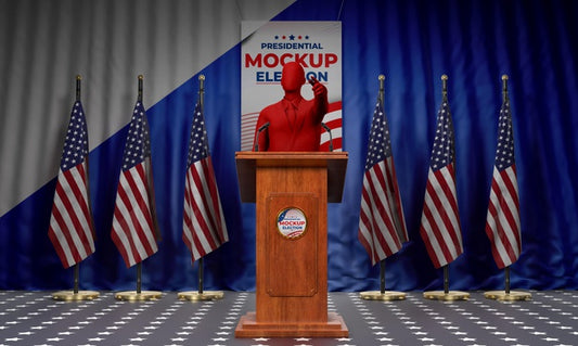 Free Us Elections Concept Mock-Up Psd