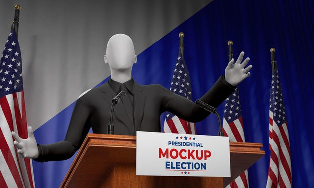 Free Us Elections Concept Mock-Up Psd