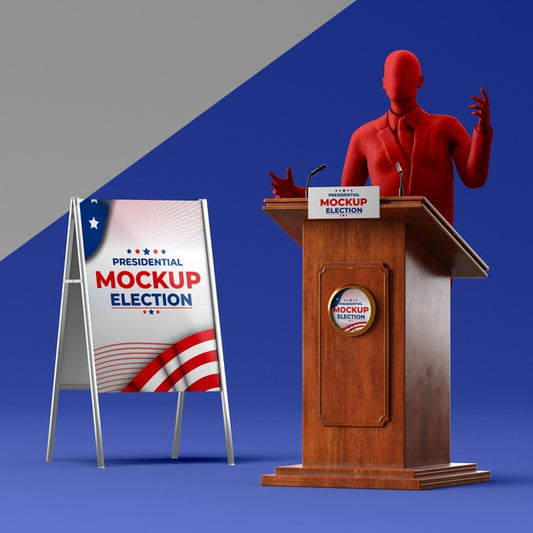 Free Us Elections Concept Mock-Up Psd