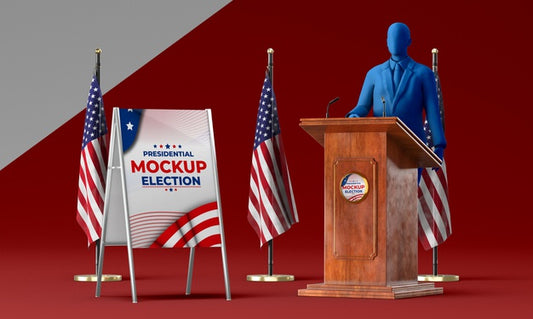 Free Us Elections Concept Mock-Up Psd