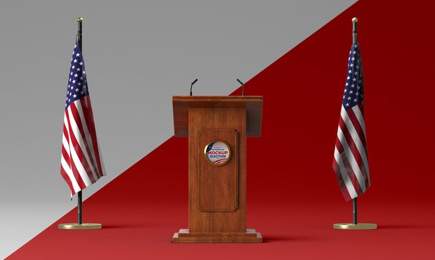 Free Us Elections Concept Mock-Up Psd