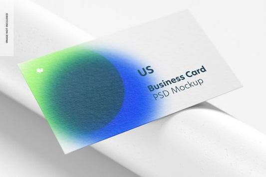 Free Us Landscape Business Card Mockup Psd