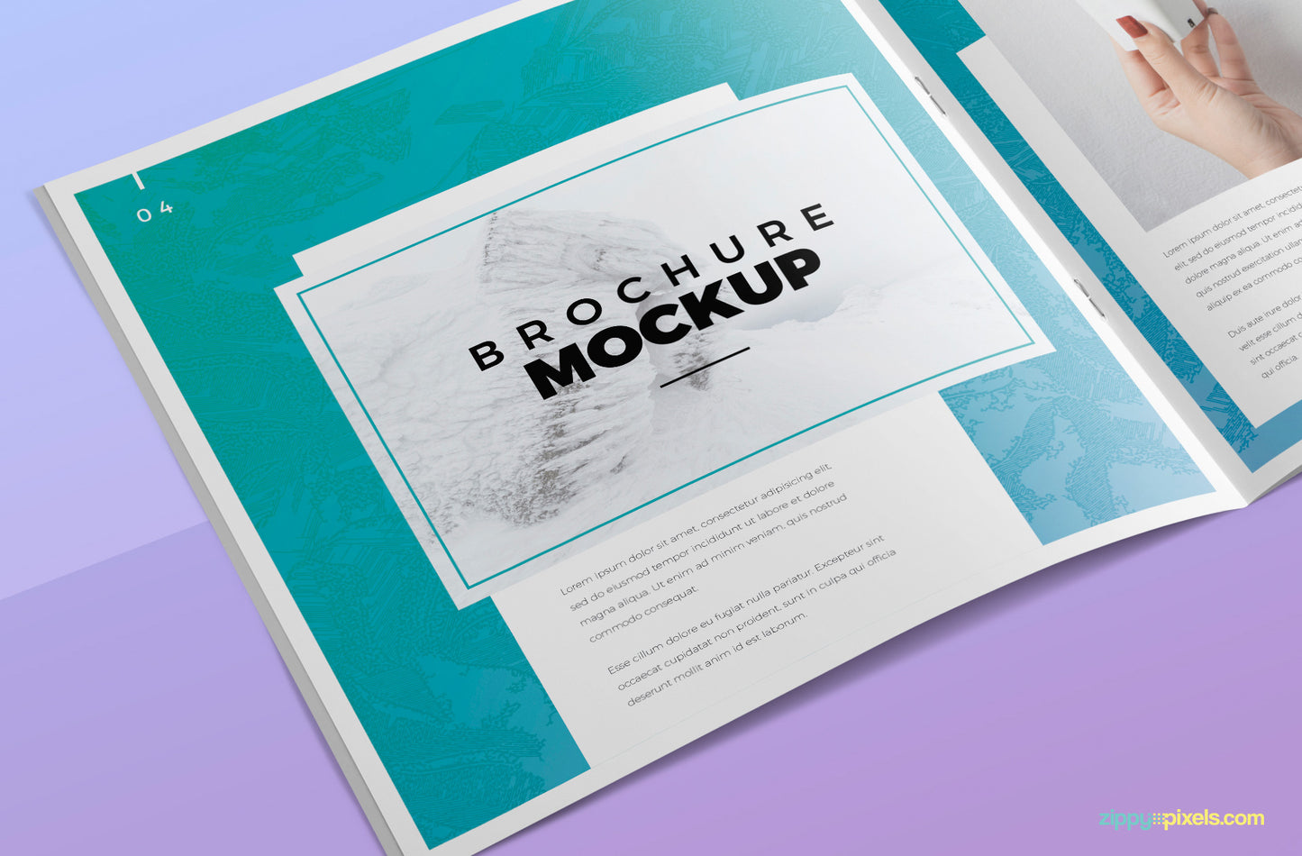 Free Square Brochure Mockup