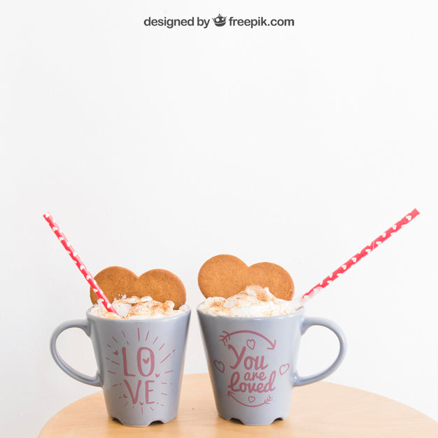 Free Valentine Cup Mockup Psd