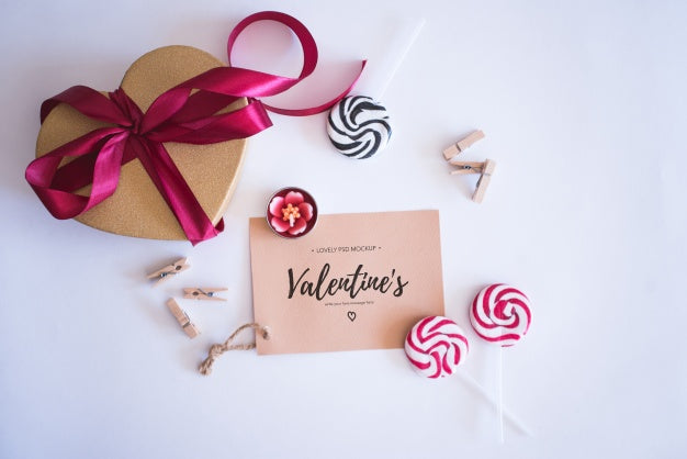 Free Valentine Elements Mockup Psd