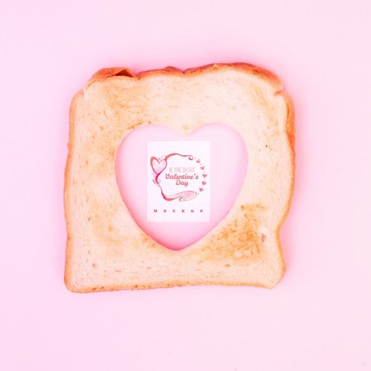 Free Valentines Card Mockup With Decorative Composition Psd