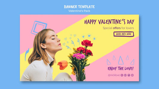 Free Valentine'S Day Banner Template Psd