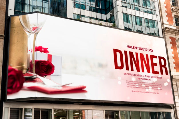 Free Valentine'S Day Billboard Mock-Up Psd