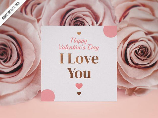 Free Valentines Day Card Mockup Psd