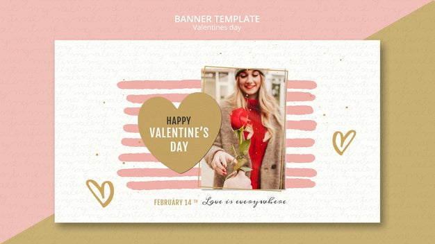 Free Valentine'S Day Concept Banner Template Psd